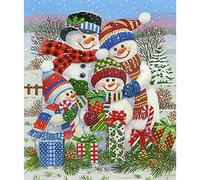 WOWDECOR 5D Diamond Painting Kits, Snowman Full Drill DIY Diamond Art Cross Stitch Paint by Numbers