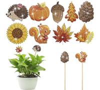 WOWDECOR 8 Pc DIY Diamond Art Home Decorations 5D Squirrel Diamond Painting Flower Arrangement Kits Crystal Art Accessories for Potted Plant Party Wedding (Squirrel)