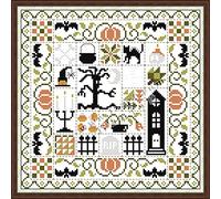 WOWDECOR Cross Stitch Embroidery Kits for Adults Kids, Flower Bird House 11CT Stamped DIY DMC Needlework Easy Beginners