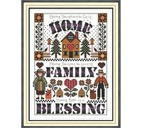 WOWDECOR Cross Stitch Embroidery Kits for Adults Kids, Home Family Blessing 11CT Stamped DIY DMC Needlework Easy Beginners