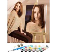 WOWDECOR Make Your Own Paint by Numbers Kits with Custom Photo, Create Personalized Customize DIY Number Painting by Your Own Picture (Custom Photo, Framed)