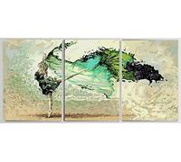 WOWDECOR Paint by Numbers Kits for Adults Children Seniors Junior Beginner, Painting by Numbers Set of 3 Pieces Pack - Ballet Dancer Girl 16x20x3P inches (Frameless)