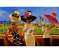 WOWDECOR Paint by Numbers Kits for Adults Kids, Diy Oil Painting - Beautiful Women Ladies Landscape 16x20 inch (Frameless)