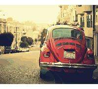 WOWDECOR Paint by Numbers Kits for Adults Kids, Number Painting - Red Beetle Car 16x20 inch (Frameless)