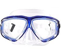 WOWDECOR Scuba Diving Mask Snorkel Mask, Panoramic View Anti-Fog Dive Mask Swim Goggles Snorkeling Gear for Adults Kids with Nose Cover (Blue, minus 2.5)