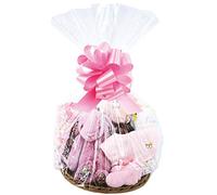 Wowfit 18x30 Clear Cellophane Bags for Gift Baskets, 10 CT Large Cello Bags - Crystal Clear Plastic Wrap for Easter Baskets, Baby Showers & Weddings | Flat, No Gusset (Ribbon Not Included)
