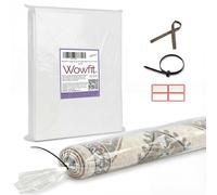 Wowfit Large Plastic Rug Storage Bag with Zip Tie, 4.5 Mil Heavy Duty Fits Rug up to 6'x9', Perfect for Moving, Packing and Shipping
