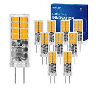 WOWLED 10X G4 2W LED Light Bulbs, 3000K Warm White, Equivalent to 15W Halogen Bulb, 12V Non-Dimmable, No Flicker, Great for Home Kitchen Lights, Chandelier Living Room Bedroom Light