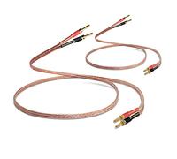 WOWLED 13 AWG Speaker Wire with Banana Plugs, 2 Pack 2m HiFi Speaker Cable with Gold-Plated Banana Tip Plugs, Banana Plug Male to Male Audio Cable Speaker Cord Connectors (2m / 6.56FT)
