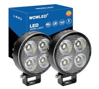 WOWLED 2 Pack 3 Inch 40W Flood LED Work Light, Round Super Bright Off Road Lights, Waterproof 12V 24V LED Fog Light Pods Kit for Truck SUV ATV UTV, 4X4 Boat Auxiliary Driving Lights
