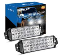 WOWLED 2 Pack Flush Mount LED Pod Lights, 7.5 Inch 40W Bumper Backup Reverse Spot Flood Combo Waterproof Off-Road Driving, LED Light Bar for SUV Truck ATV UTV Boat 12V 24V