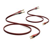 WOWLED 2 Pack High-end Pure Copper HIFI OFC Speaker Wire Cable with Banana Plug, 3m Gold-Plated Banana Tip Plugs 600 Strand 14 AWG for Audio Speaker HIFI System (3m / 9.8FT)