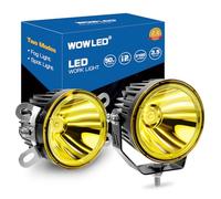 WOWLED 3.5 Inch Amber LED Spotlight Fog Light, 2 Pack Super Bright 50W LED Off Road Lights Spot Beam Lights Waterproof Driving LED Work Lights Bar for Truck Car ATV SUV Motorcycle Boat 12V 24V 4x4