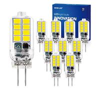WOWLED G4 LED Light Bulbs, 2W Cool White Energy Saving LED Bulb 12V AC DC, Replace Halogen Bulbs for Chandelier Home Lighting 10 Pack