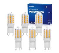 WOWLED G9 LED Light Bulbs, Dimmable Bulbs 4W Bulbs Replace 35W Halogen Bulbs,Warm White 3000K, Ideal for Ceiling Light, Dining Room Living Room Kitchen Chandelier Bulbs, 230V