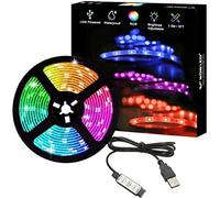 WOWLED RGB USB TV Back Lights, 1.5M 45LEDs RGB LED Strip Light 5050 TV Backlight Multi Color Changing Kitchen Cipboard Mood Lighting DC 5V