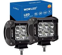 WOWLED Work Light Bars, Car Fog Light Assemblies Spot Lamp 2Pcs 18W Spot LED 2x 18W Spot Lights