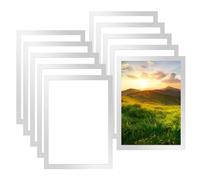 Wowlela Magnetic Picture Frame, 10PCS Self Adhesive A4 Magnetic Photo Frame, Waterproof Clear Reusable Magnetic Picture Holder for Photos Posters Ads Document Notices License