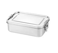 Wowlela Stainless Steel Lunch Box, 850ml Metal Lunch Box Portable Food Containers, Bento Box with Lock Clip for Salad Sandwich, Lunchbox for Adults Kids Camping Travel School Work