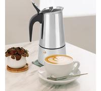 Wowlela Stovetop Espresso Maker, 450ML/9 Cups Stovetop Coffee Makers, Italian Coffee Maker Moka Pot,Stainless Steel Moka Pot Espresso Maker Percolator Italian Coffee Maker Capable Mocha Coffee Machine