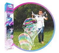 WOWMAZING Giant Bubble Kit: Unicorn - Incl. Wand, 2 Big Bubble Concentrate Pouches and 8 Sun-Activated Magical Stickers | Outdoor Toy for Kids, Girls | Bubbles Made in The USA - Unicorn Kit