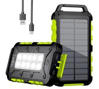 WOWMVP Solar Power Bank 26800mAh, PD22.5W USB C Portable Solar Charger Fast Charging External Battery Pack with 3 Outputs 2 Inputs and LED Light for Outdoor Phone Tablets and More