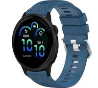 Wownadu 20mm Watch Strap Compatible for Garmin Vivoactive 6/5/3 Straps, Replacement Silicone Band Compatible for Polar Ignite 3/2/1, Unite/Pacer, Sea Blue (No Watch)