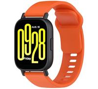Wownadu Band Compatible for Xiaomi Redmi Watch 5 Active/Redmi Watch 5 Lite Strap, 22mm Silicone Wristband for Women Men Boy Girl Replacement Adjustable Orange, (Strap Only)