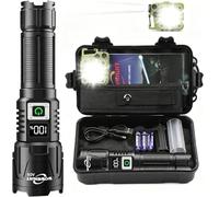 WOWNIGHT Torches LED Super Bright Rechargeable 500,000 Lumens, LED High Power Torch Zoomable - 5260ft Long Range, Powerful Torch High Powered Flashlight for Camping Dog Walking Emergency