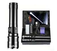 WOWNIGHT Torches LED Super Bright Rechargeable, Flashlight 500000 Lumens, 5 Light Modes, Tactical LED Torch Rechargeable, Powerful Torch Flash Light for Dog Walking Camping Emergency Gift