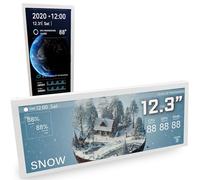 WOWNOVA 12.3" Universal Screen for PC Build, PC Temperature Display Mini Monitor, LCD Screen Inside PC Case with Screen, Computer Case Accessories Mini LCD Screen for Gaming Desktop (White)