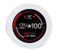 WOWNOVA 2.1" AIO Computer Temp Monitor - CPU Cooler LCD Display - Upgrade Kit for Water Cooling Systems - PC Sensor Panel - ARGB Case (White) - Compatible with Desktop PCs