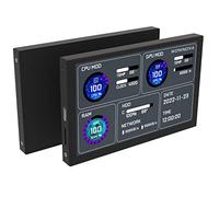 WOWNOVA 5" Computer Temp Monitor, Dynamic Theme Supported, ARGB PC Case Sensor Panel, IPS Type-C USB Mini Secondary Screen, CPU RAM HDD Data Monitor (Black)
