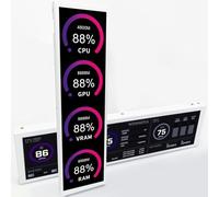 WOWNOVA - 9.2 inch LCD screen inside the computer case, computer temperature monitor display, 1 click and 1 cable to start quickly