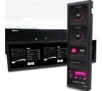 WOWNOVA 9.2" LCD Screen Inside PC Case Computer Temp Monitor Screen, 1 Click 1 Cable to Get Started Quickly PC Temperature Display IPS Sensor Panel CPU RAM HDD Data FPS Mini Monitor (Black)