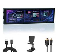 WOWNOVA Computer Hardware Temp Sensor Panel 8.8" Monitor, PC Temperature Display, HD LCD Screen for PC Case Accessories Gaming Secondary Monitor, Compatible with Windows RPi (No-Touch)