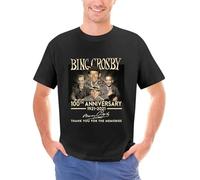 wowoAOreww 100-Years-Anniversary-Bing-Crosby-T-Shirts-Personalized-Gift Black