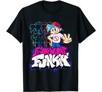 wowoAOreww Friday Night Funkin BF T-Shirt Size S to Black