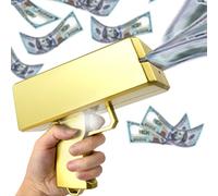 Wowok Gold Money Guns Shooter, Super Money Gun Make it Rain Toy Gun, Handheld Spary Cash Gun for Game Movies Party Supplies(Golden)