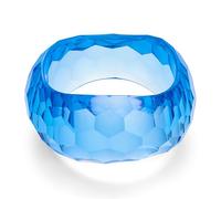 WOWORAMA Chunky Acrylic Bangles Bracelet for Women Large Blue Transparent Resin Bangles Statement Chunky Acrylic Bracelets Thick Irregular Acetate Plastic Bracelet