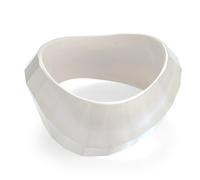 WOWORAMA Chunky Resin Acrylic Bracelet for Women Glitter White Chunky Bangle Bracelets Statement Acetate Resin Bangles Large Irregular Plastic Bracelet