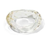 WOWORAMA Clear Acrylic Resin Bangle Bracelets for Women Big Transparent Resin Bracelet Acetate Statement Chunky Acrylic Bangles Wide Irregular Plastic Bracelet