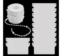 WOWOSS Vertical Blind Bottom Weights and Chains Vertical Blinds Accessories with 30 Blinds Weights Slats and 10m Chain for Replacement