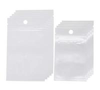 Wowot 200pcs Zipper Poly Bags, Clear Plastic Resealable Poly Ziplock Packing Storage Bags
