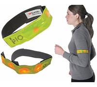 Wowow 3M Scotchlite Reflective Fluorescent Hi-Viz 2 Piece Arm/Legs 4 LED Light Bands Dog Collar
