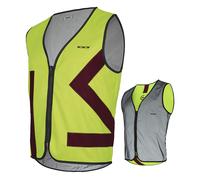 WOWOW - Mens Ladies Urban Citizen Yellow Red Hi Vis Reflective Cycling Vest