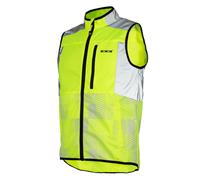 WOWOW - Mens Ladies Yellow Hi Vis Reflective Cycling Vest with Mesh Lining