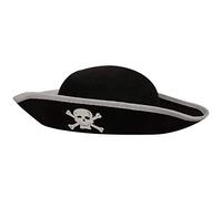 Wowow Toys & Games Pirate Hat | Kids Pirate Costume Accessory | Black Pirate Hat With Skull And Bones | Childrens Pirate Costume Hat | Kids Fancy Dress Accessories | Suitable For Ages 3+