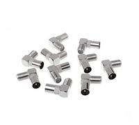 WOWOWO 10 Pcs Right Angled Angle 90 degree F Connector Female to RF Coax Male Plug Aerial