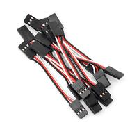 WOWOWO 10pcs 5cm Male to Male Quadcopter Extension Servo Lead Futaba JR Wire Cable New